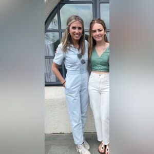 Boyish “The Jesse” Short Sleeve Utility Jumpsuit - Light Wash Denim | XS